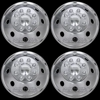 16  8 Lug RV Motorhome Stainless Steel Dual Wheel Simulators Rim Covers Hub Caps • $169.99