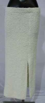 $16.99 • Buy Zara Women's High-Waisted Faux Fur Midi Skirt JJ4 Light Ecru Large NWT 