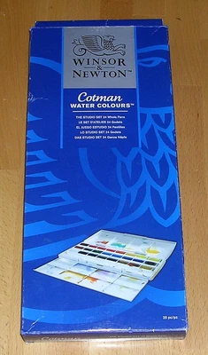 £27.50 • Buy NEW Winsor And Newton Cotman 24 Half Pans Studio Watercolour Set Artist Quality