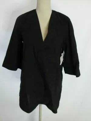 NWT La Garconne Hope Honest Shirt Black 3/4 Sleeve Size 38 • $125