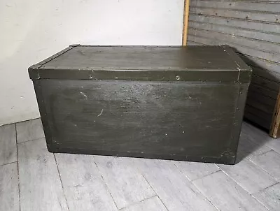 Vintage US Army Military Shipping Transport Case Trunk Chest Footlocker Crate • $270