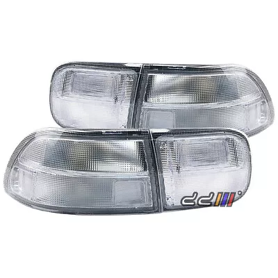 Clear White Rear Tail Light Lamp Fit For Honda Civic EG EG9 EJ Coupe 4DR 92-95 • $244.20