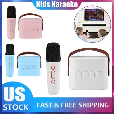 Kids Mini Karaoke Machine Portable Bluetooth Speaker Kids Girls W/ Wireless Mic • $18.45
