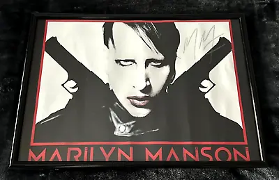 Marilyn Manson - Personally Signed Born Villain Promo Print A3 Framed NEW! • $81.55