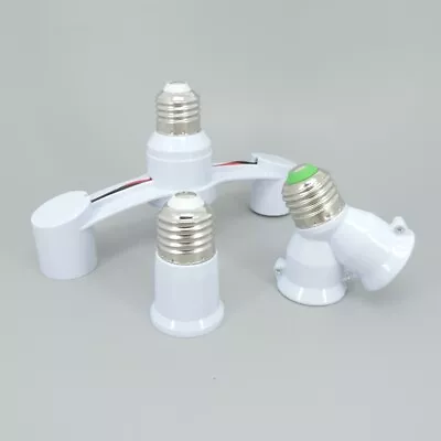 E27 To 2 E27 Head Extended LED Lamp Base Holder Bulb Power Socket Splitter • £3.12