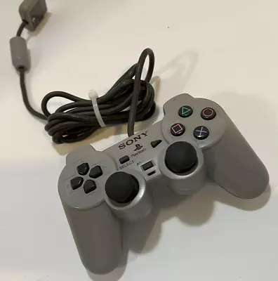 Sony Playstation 1 Dual Shock Controller SCPH 1200 Gray Wired Controller Tested • $9.99