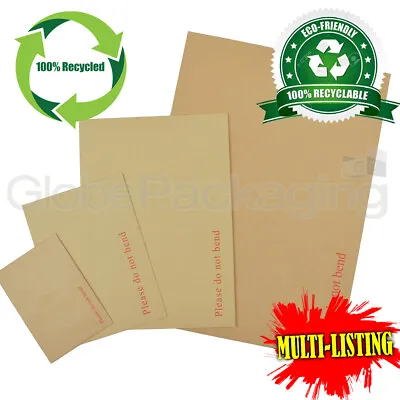 Eco-friendly Please Do Not Bend Brown Hard Board Backed Envelopes C3 C4 C5 C6 • £3.85