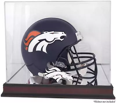 Broncos Mahogany Helmet Logo Display Case With Mirror Back - Fanatics • $119.99