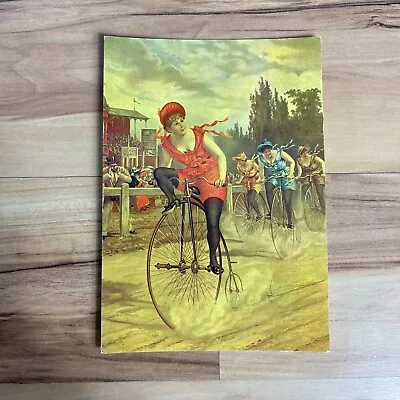 Antique Womens Bike Bicycle Race Racing Victorian Postcard 4x6” • $5.06