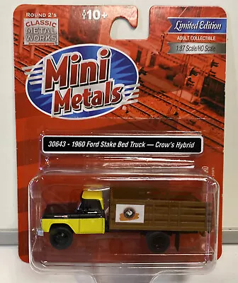 Mini Metals HO Scale 1960 Ford Stake Bed Truck / Crows Hybrid #30643 New • $14.99