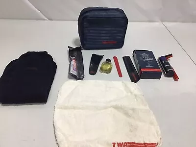 TWA First Class Toiletries Amenity Kit Trans World Airlines Vintage St Louis • $17.99