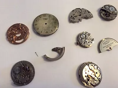 Assorted Partial Watch Movements For Parts Or Crafts Steampunk Projects • $10