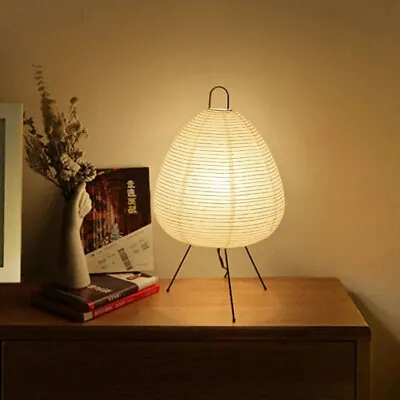 Japanese Style Rice Paper Table Lamp Akari Noguchi Yong Stand Light AU PLUG • $110