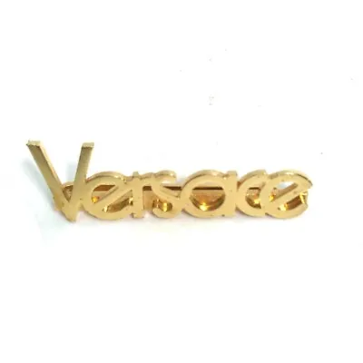 VERSACE Logo Hair Accessory Hairpin Metal Gold • $170