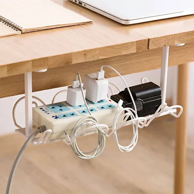 £7.60 • Buy Under Adapter Organizer Desk Cable Tray Cord Wire Power Holder Management Strip