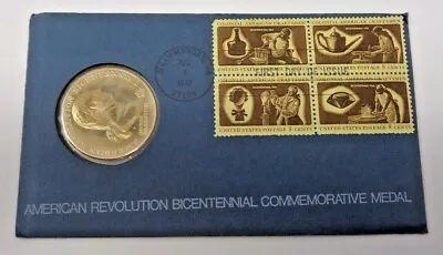 $4.25 • Buy AMERICAN REVOLUTION BICENTENNIAL MEDAL 1972 WILLIAMSBURG VA Pm Envelope Stamp