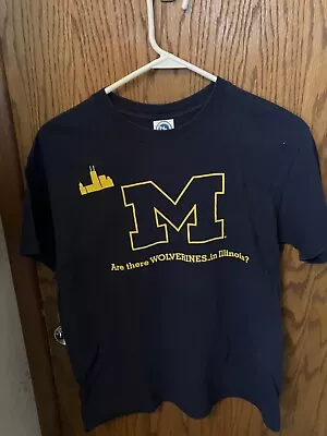 Michigan Wolverines Football Tee T-Shirt - Navy New Agenda Kids M Illinois OOP • $5.99