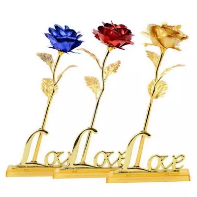 $16.09 • Buy 24k Gold Plated Rose Flower Foil For Valentine's Day Gift Eternal LOVE Luxury