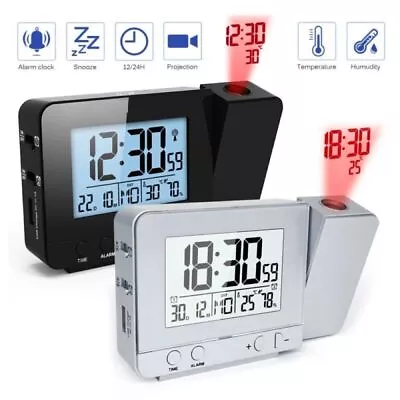 $31.89 • Buy Smart Digital LED Projection Alarm Clock Time Temperature Projector LCD Display