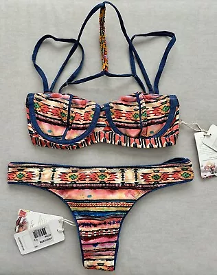 Agua Bendita Navajo Underwired Top & Reversible Bottom Size S • $180