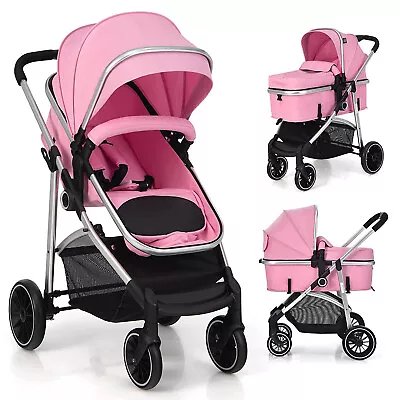 BABY JOY 2 In 1 Convertible Baby Stroller High Landscape W/Reversible Seat Rem • $177.22