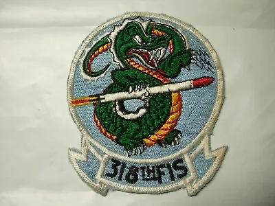 $65 • Buy 1960s USAF 318th Fighter Interceptor Squadron Flight Jacket Patch   As