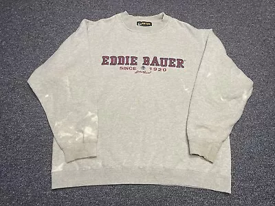 Vintage 90s Eddie Bauer Ebtek Baggy Spellout Pullover Crewneck Sweatshirt M • $24.99