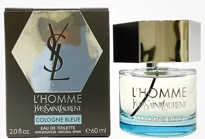 L'Homme Cologne Bleue  By Yves Saint Laurent For Men 2.0 Oz EDT Spray AUTHENTIC • $72