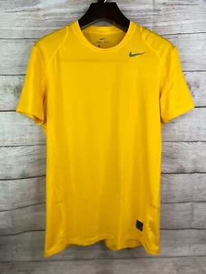 $15 • Buy Nike Men's Pro Combat Hypercool Dri-Fit Athletic Fit SS Shirt University Gold