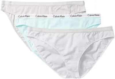 Calvin Klein Size S Bikini 3 Pack Knickers Underwear Briefs Ck Carousel Panties • £28