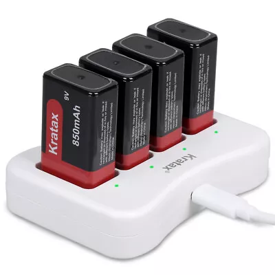 850mA PP3 9V Rechargeable Li-ion Battery 6F22 9volt Recharge Lithium-ion Battery • £31.29