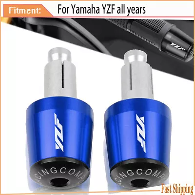 Motorcycle 22MM Handlebar Hand Grips Handle Bar End Cap For Yamaha YZF R3 R6 R1 • $16.14