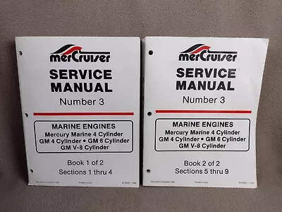 MerCruiser Service Manual Set #3 Book 1 & 2 Sec.1-9 90-95693 1-888 1988 Mercury • $69.99