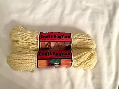 2 Skeins Of Aunt Lydias Craft & Rug Yarn #0905  Natural  60 Yds Each • $9.99