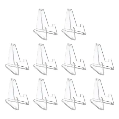 10pcs Acrylic Easels Wedding Photo Picture Frame Coin Display Stand • £7.64