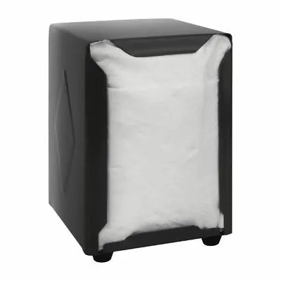 Olympia Stainless Steel Napkin Dispenser Black Holder • £18.55