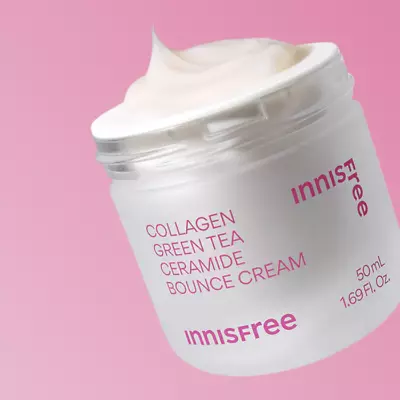 Innisfree Collagen Green Tea Ceramide Bounce Cream • $40