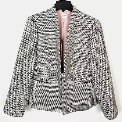 J.Crew Factory Women Herringbone Broadway Blazer Jacket Size 18 Gray Wool Blend • $46.74