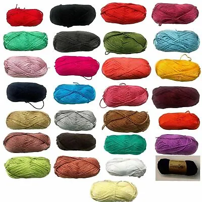 100g Knitting Yarn Solid Colours Super Soft 8 Ply Knitting Wool 100% Acylic • $2.95