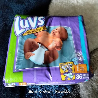 Vintage Luvs Blues Clues 2008 Diapers Sealed Size 1 Rare 86 Count Mega Package • $50