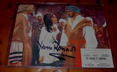 Yvonne Romain Actress Signed Autographed PHOTO Ratina In The Brigand Of Kandahar • $33.72