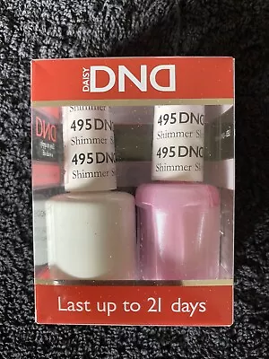 DND Daisy LED/UV Soak Off Nail Gel -Polish Duo - #495 Shimmer Sky • £25.99