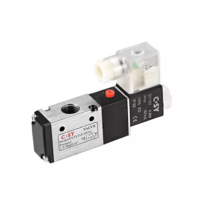  3V210-08 Air Single Electric Solenoid Valve DC12V 3Way 2Position 1/4 PT W Light • £18.04