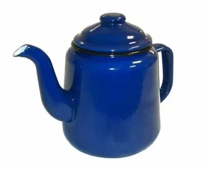 Falcon BLUE Enamel Tea Pot With Handle & Lid Teapot - Genuine Falcon Enamel Ware • £21.95