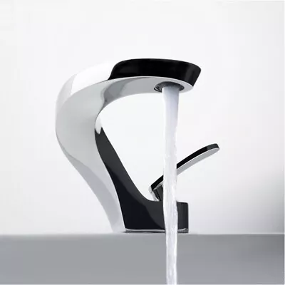 £49 • Buy Modern Bathroom Basin Sink Mixer Taps Waterfall Single Lever Tap Monobloc Chrome