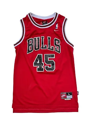 Chicago Bulls #45 Michael Jordan 1994-95 Nike Jersey Men's Sz L Red NBA • $75