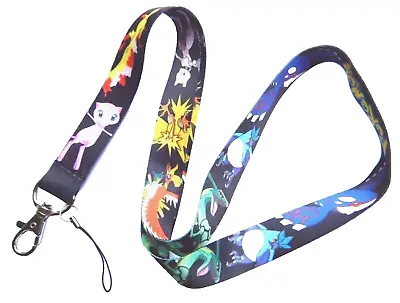 Nintendo Pokemon Legendaries Mewtwo Birds Anime Lanyard Strap Badge Keychain Art • $8.50