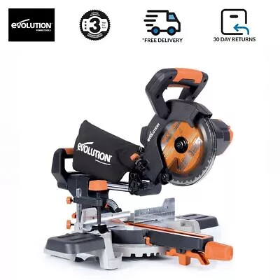 £199.99 • Buy Evolution Cordless R185SMS-Li 185mm Sliding Mitre Saw 18v Li-Ion EXT