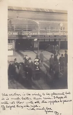 SKEGNESS Posted Colman Mustard Adverts People Message Ship Lake Manitoba 1904 • £5