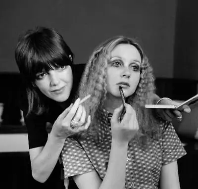 British Fashion Designer Mary Quant Applying Make-up 1970 OLD PHOTO 2 • £5.58